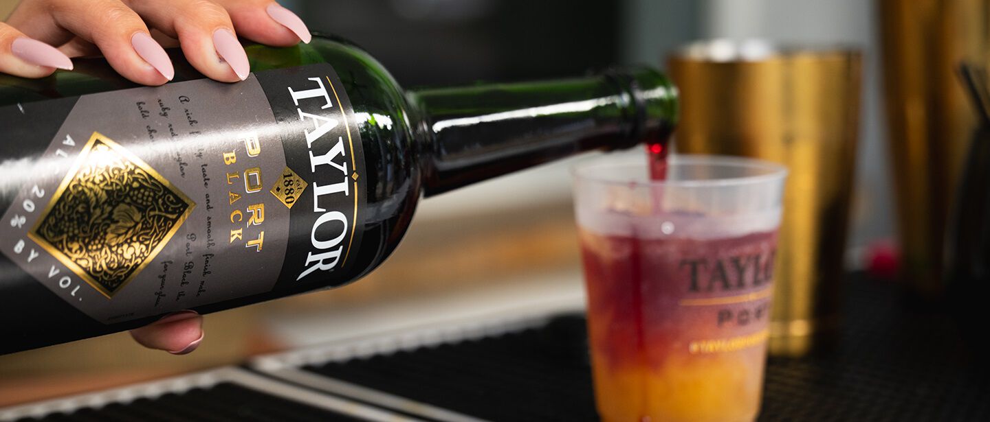 Taylor Port Black being used to create a cocktail.
